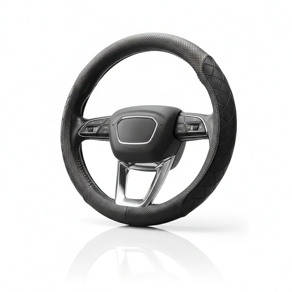 Anti-Slip Leather Car Steering Wheel Cover - Image 3