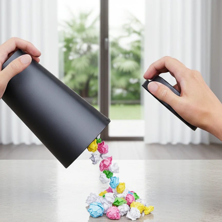 Portable Car Trash Can with Pop-Up Lid - Image 4